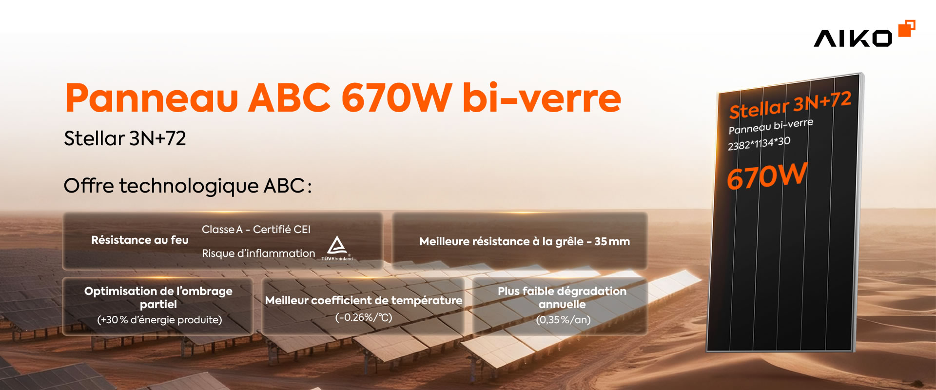 ABC 670W Dual Glass Module